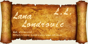 Lana Londrović vizit kartica